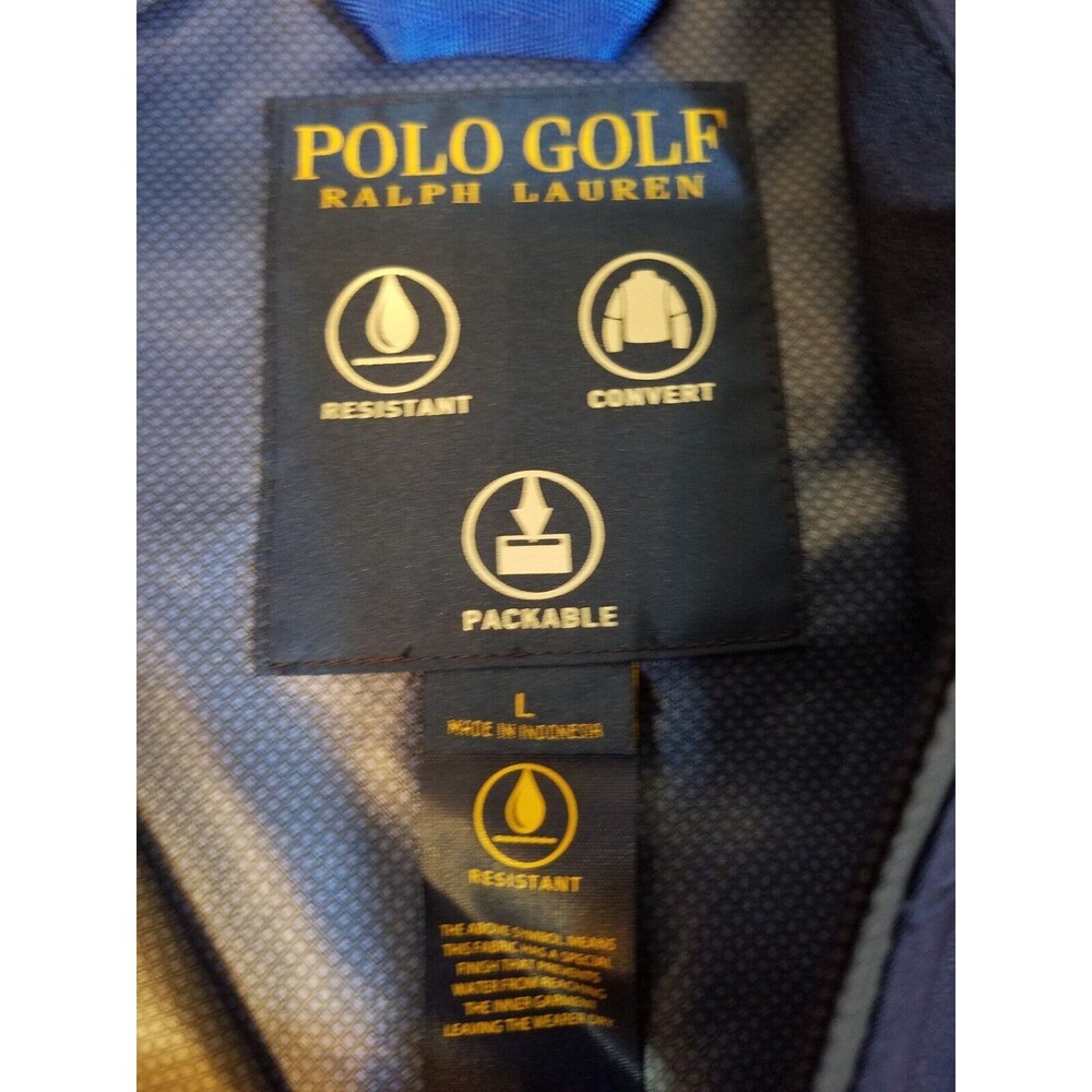 Mens Polo Golf 2015 Chambers Bay US Open Rain 1/4 Zip Pullover Size Large Blue